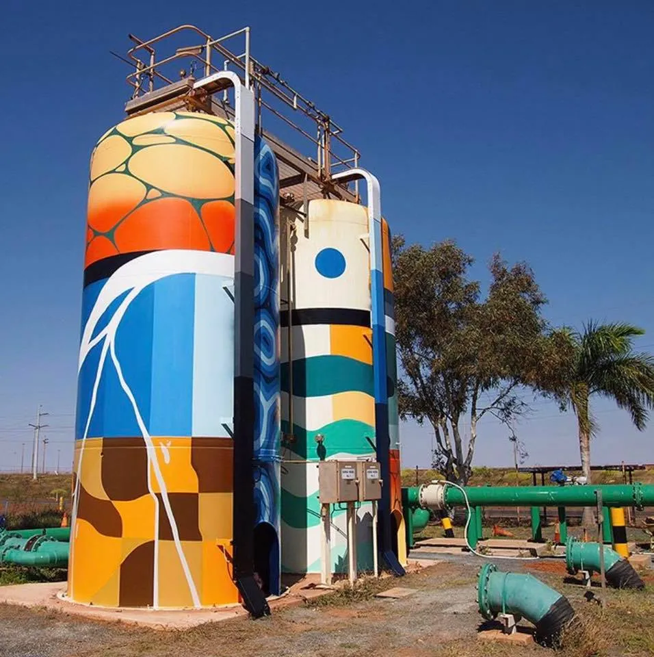 Silo Art at Port Hedland Serge vessels